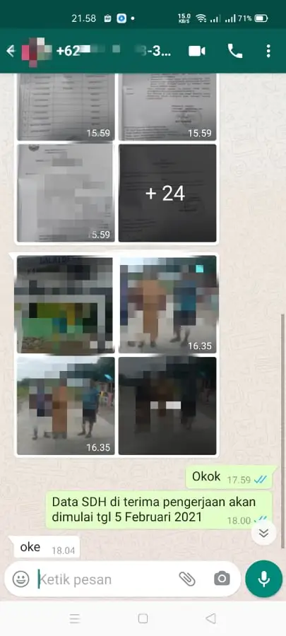 Menggirimkan materi ke pihak alodospem